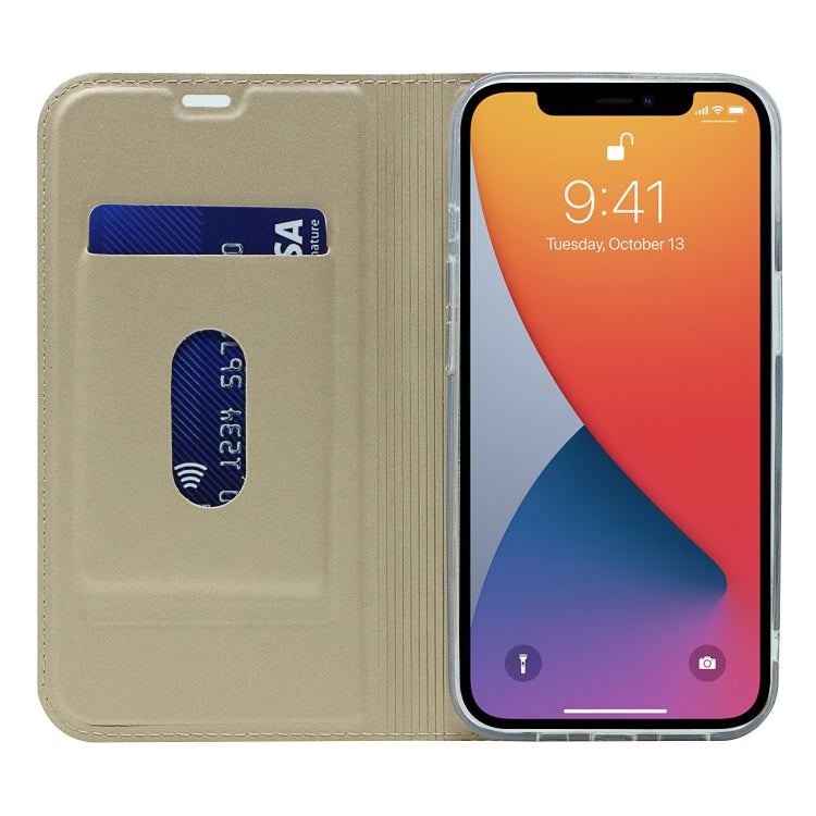 For iPhone 13 Pro Magnetic Suction Electric Pressed Horizontal Flip Leather Case with Holder