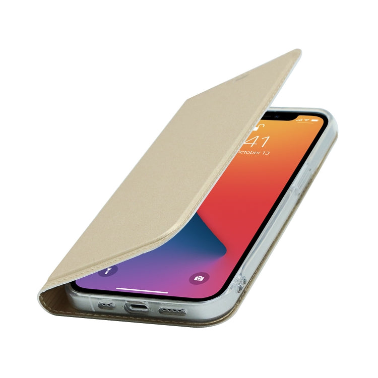 For iPhone 13 Pro Magnetic Suction Electric Pressed Horizontal Flip Leather Case with Holder
