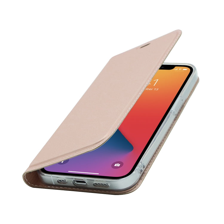 For iPhone 13 Pro Max Magnetic Suction Electric Pressed Horizontal Flip Leather Case with Holder