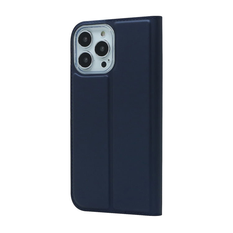 For iPhone 13 Pro Max Magnetic Suction Electric Pressed Horizontal Flip Leather Case with Holder