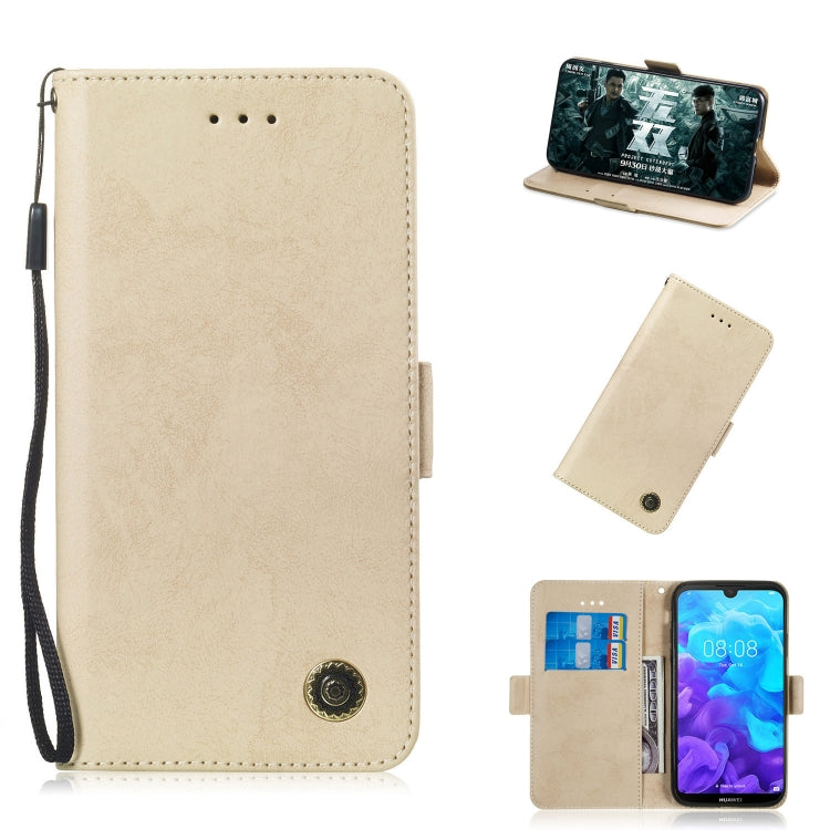 For Huawei Y5 (2019) / Honor 8s Retro Horizontal Flip PU Leather Case with Card Slots & Holder