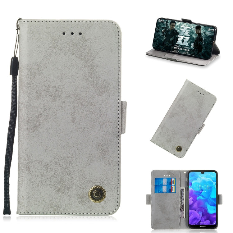 For Huawei Y5 (2019) / Honor 8s Retro Horizontal Flip PU Leather Case with Card Slots & Holder