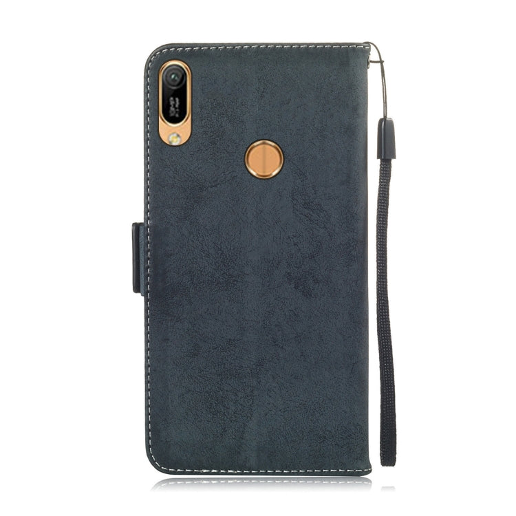 For Huawei Y6 2019 Retro Horizontal Flip PU Leather Case with Card Slots & Holder