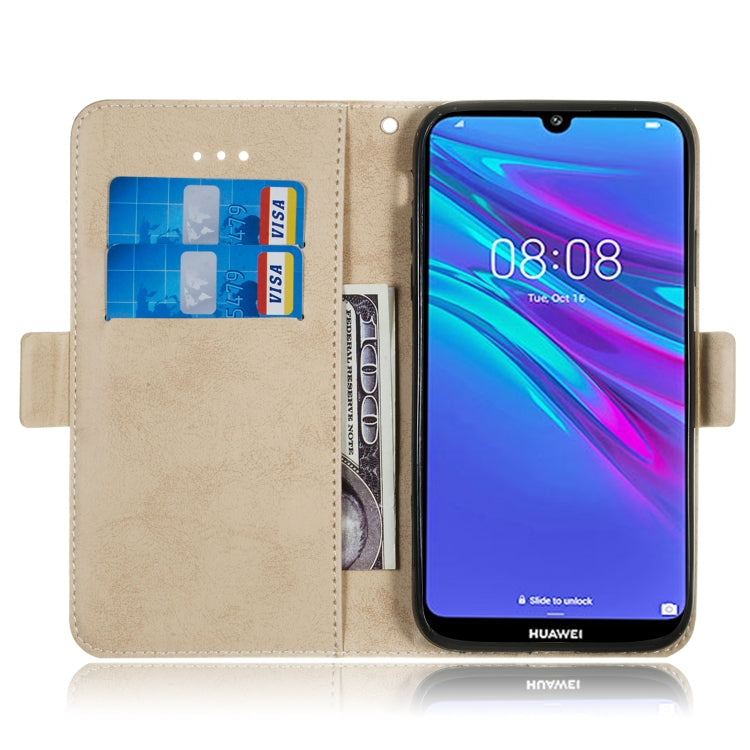 For Huawei Y6 2019 Retro Horizontal Flip PU Leather Case with Card Slots & Holder
