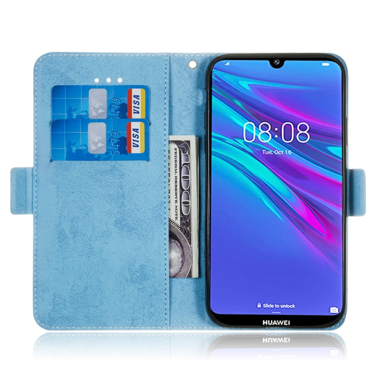 For Huawei Y6 2019 Retro Horizontal Flip PU Leather Case with Card Slots & Holder