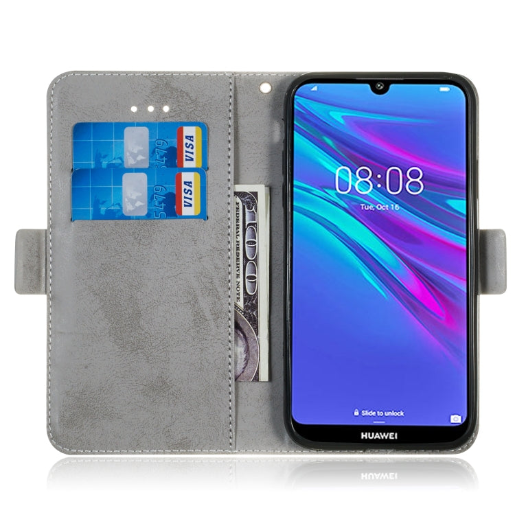 For Huawei Y6 2019 Retro Horizontal Flip PU Leather Case with Card Slots & Holder