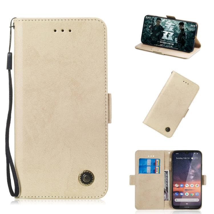 For Nokia 3.2 Retro Horizontal Flip PU Leather Case with Card Slots & Holder