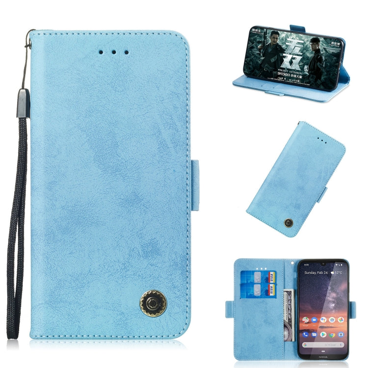 For Nokia 3.2 Retro Horizontal Flip PU Leather Case with Card Slots & Holder