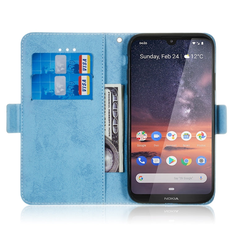 For Nokia 3.2 Retro Horizontal Flip PU Leather Case with Card Slots & Holder