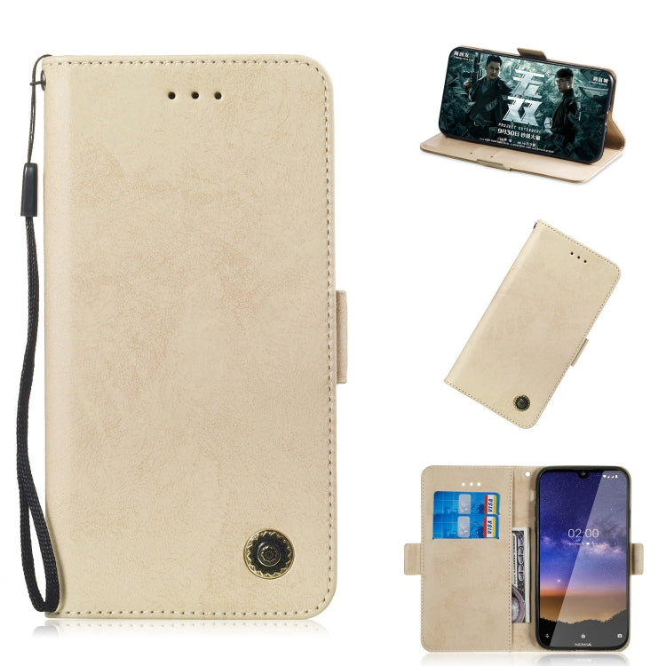For Nokia 2.2 Retro Horizontal Flip PU Leather Case with Card Slots & Holder