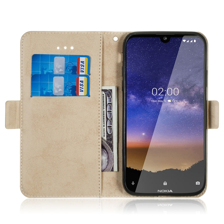 For Nokia 2.2 Retro Horizontal Flip PU Leather Case with Card Slots & Holder