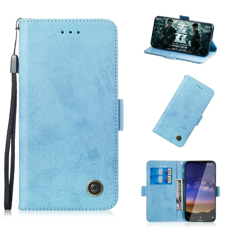For Nokia 2.2 Retro Horizontal Flip PU Leather Case with Card Slots & Holder