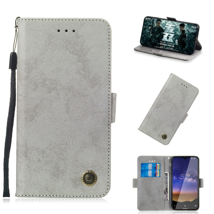 For Nokia 2.2 Retro Horizontal Flip PU Leather Case with Card Slots & Holder