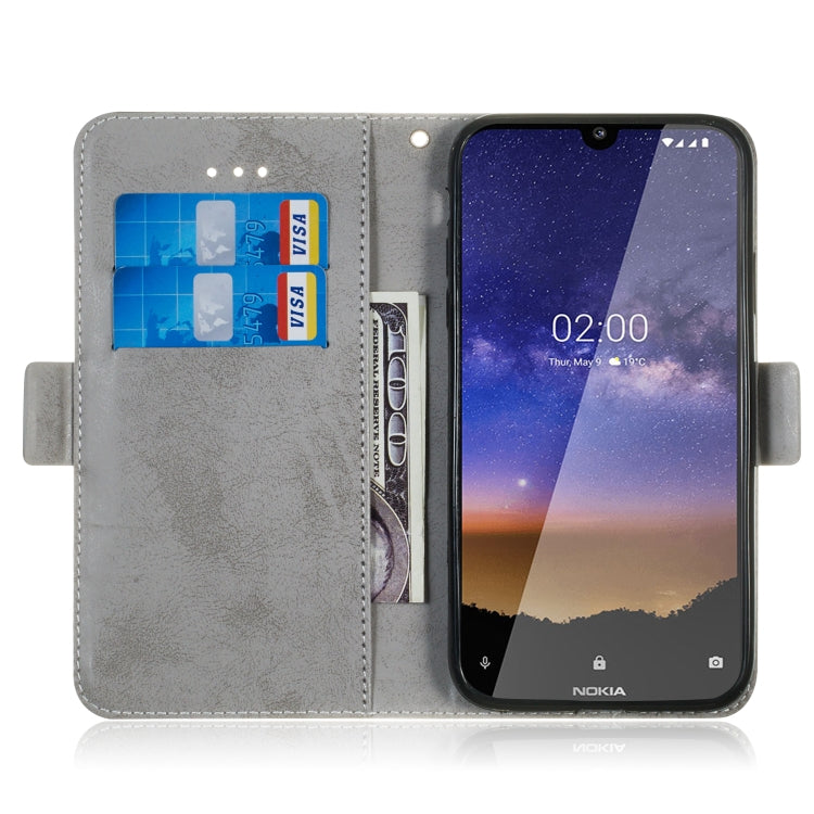 For Nokia 2.2 Retro Horizontal Flip PU Leather Case with Card Slots & Holder
