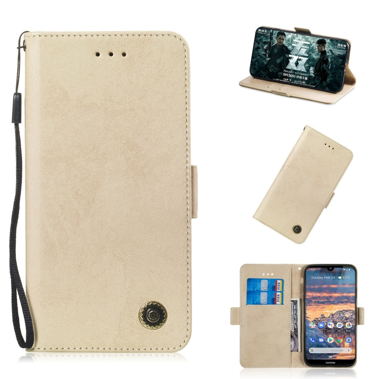 For Nokia 4.2 Retro Horizontal Flip PU Leather Case with Card Slots & Holder