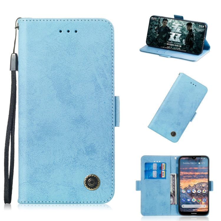 For Nokia 4.2 Retro Horizontal Flip PU Leather Case with Card Slots & Holder