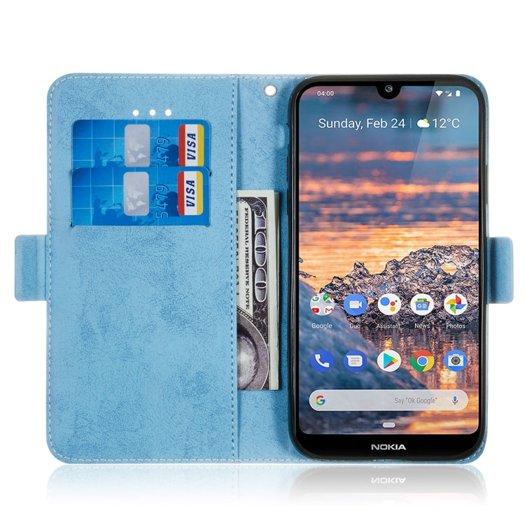 For Nokia 4.2 Retro Horizontal Flip PU Leather Case with Card Slots & Holder