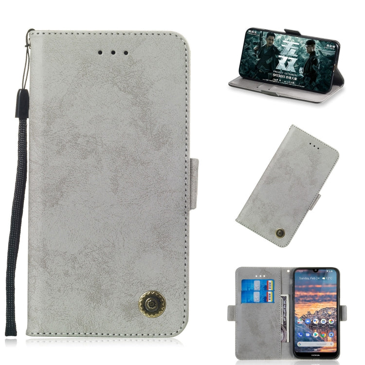 For Nokia 4.2 Retro Horizontal Flip PU Leather Case with Card Slots & Holder