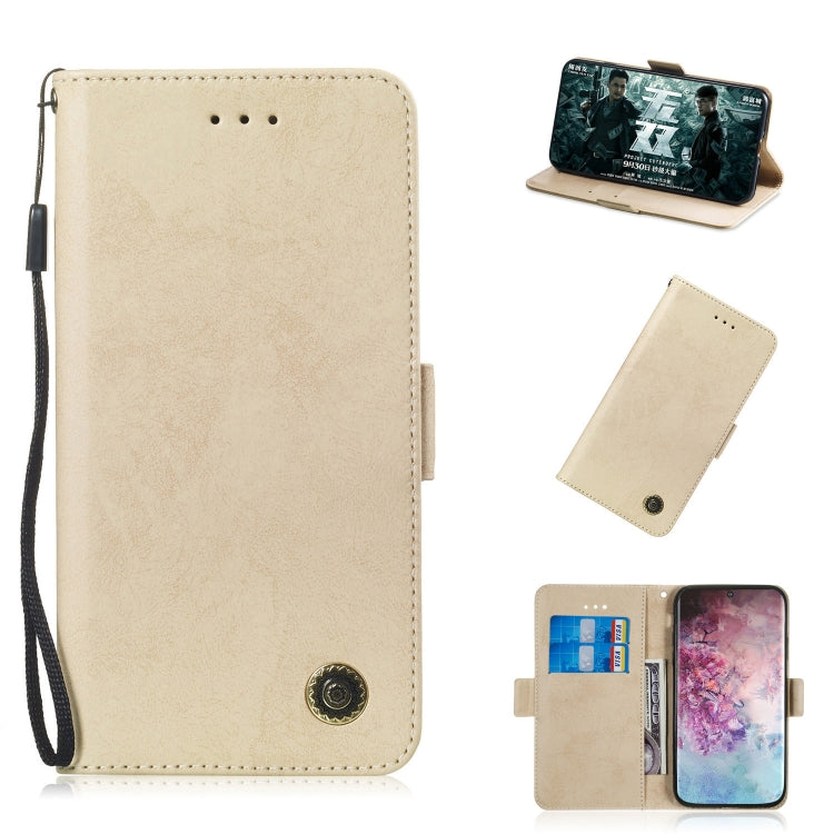 For Galaxy Note 10 Plus Retro Horizontal Flip PU Leather Case with Card Slots & Holder