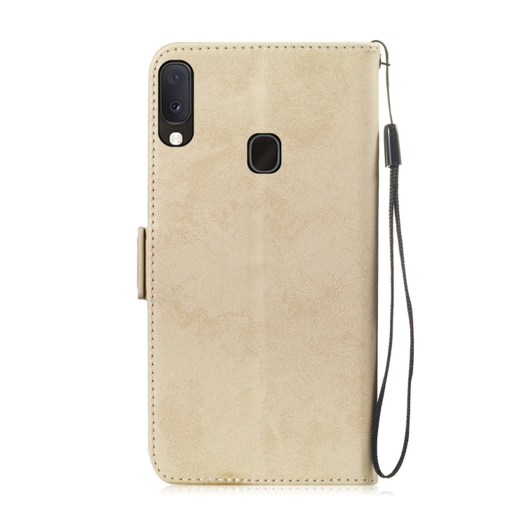 For Galaxy A20e / A10e Retro Horizontal Flip PU Leather Case with Card Slots & Holder