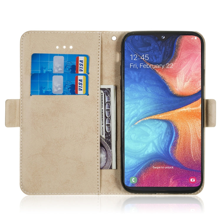 For Galaxy A20e / A10e Retro Horizontal Flip PU Leather Case with Card Slots & Holder