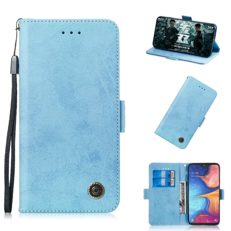For Galaxy A20e / A10e Retro Horizontal Flip PU Leather Case with Card Slots & Holder