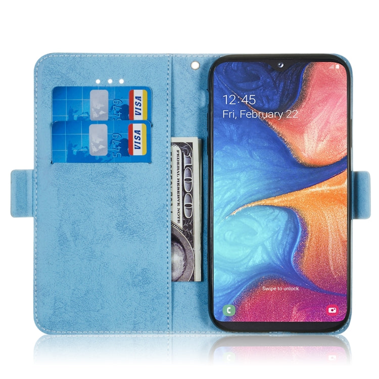 For Galaxy A20e / A10e Retro Horizontal Flip PU Leather Case with Card Slots & Holder