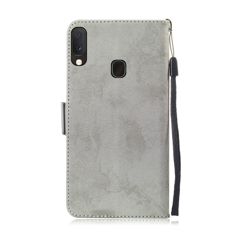 For Galaxy A20e / A10e Retro Horizontal Flip PU Leather Case with Card Slots & Holder