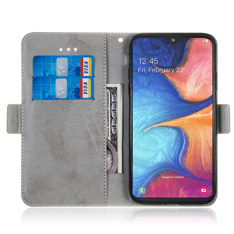 For Galaxy A20e / A10e Retro Horizontal Flip PU Leather Case with Card Slots & Holder