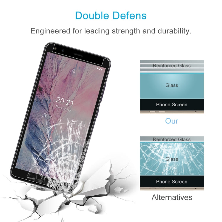 For Nokia C01 Plus 50 PCS 0.26mm 9H 2.5D Tempered Glass Film