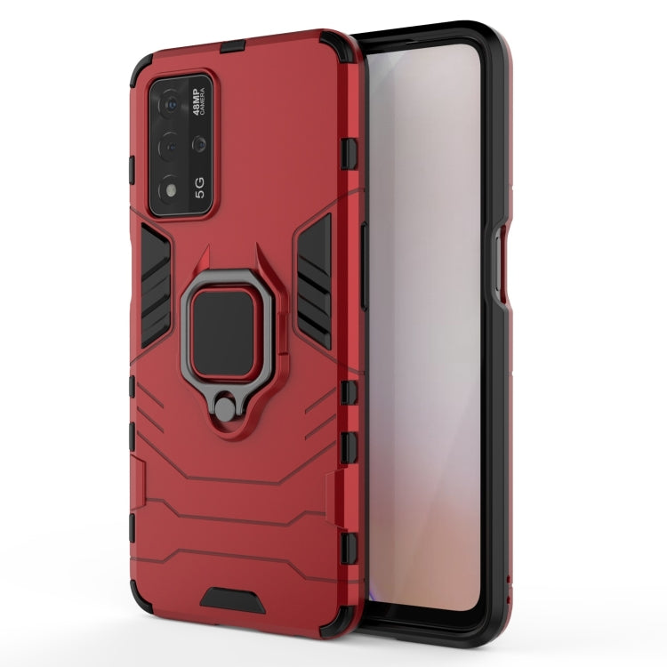 For OPPO A93s 5G Shockproof PC + TPU Protective Case with Magnetic Ring Holder