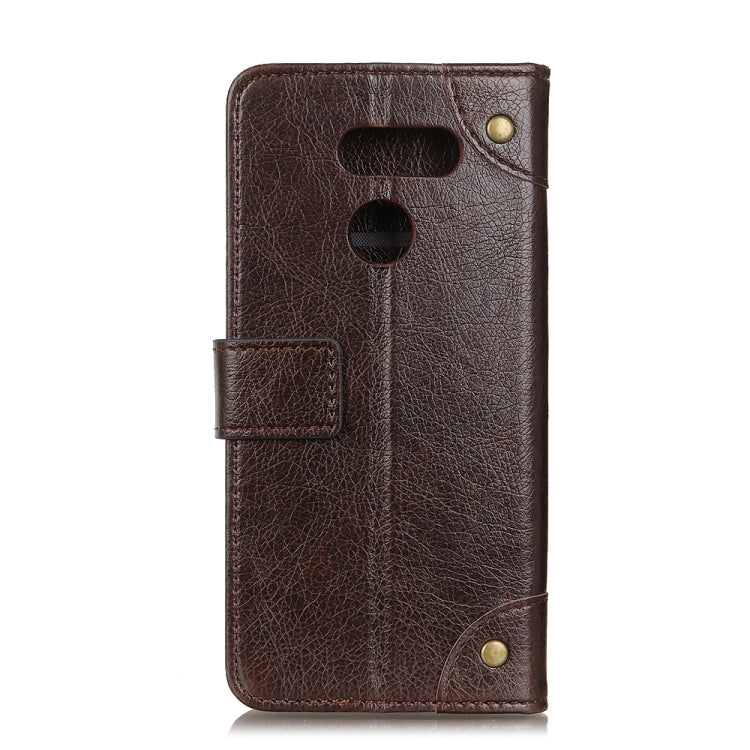 For LG K40s Copper Buckle Nappa Texture Horizontal Flip Leather Case with Holder & Card Slots & Wallet