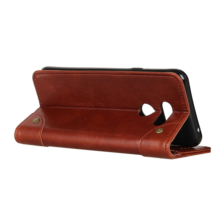 For LG K50s Copper Buckle Nappa Texture Horizontal Flip Leather Case with Holder & Card Slots & Wallet