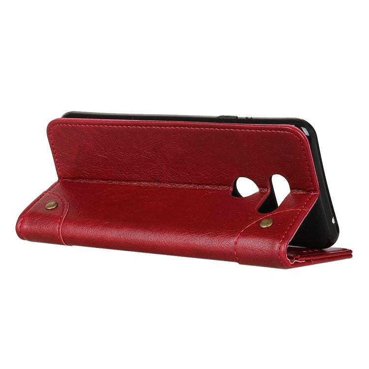 For LG K50s Copper Buckle Nappa Texture Horizontal Flip Leather Case with Holder & Card Slots & Wallet