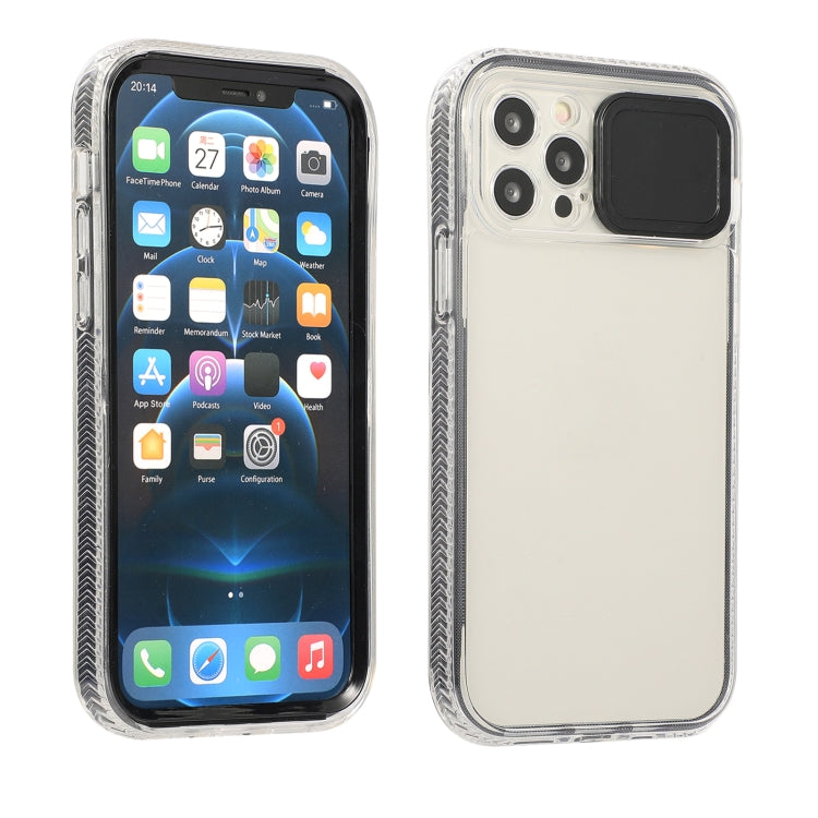 For iPhone 13 Sliding Camera Cover Design Shockproof TPU Frame + Clear PC Case
