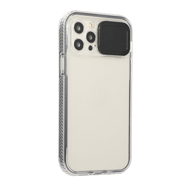 For iPhone 13 Sliding Camera Cover Design Shockproof TPU Frame + Clear PC Case
