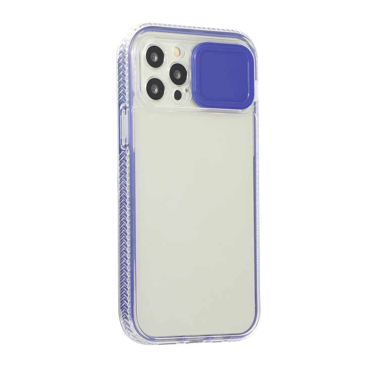 For iPhone 13 Pro Max Sliding Camera Cover Design Shockproof TPU Frame + Clear PC Case