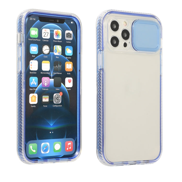 For iPhone 13 Pro Max Sliding Camera Cover Design Shockproof TPU Frame + Clear PC Case