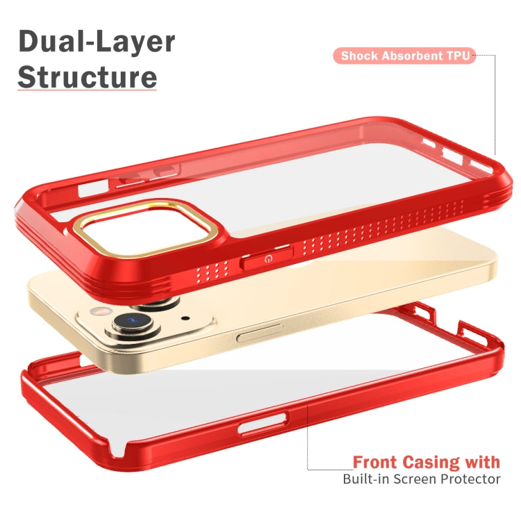 For iPhone 13 mini C1 2 in 1 Shockproof TPU + PC Protective Case with PET Screen Protector