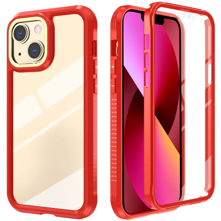 For iPhone 13 C1 2 in 1 Shockproof TPU + PC Protective Case with PET Screen Protector