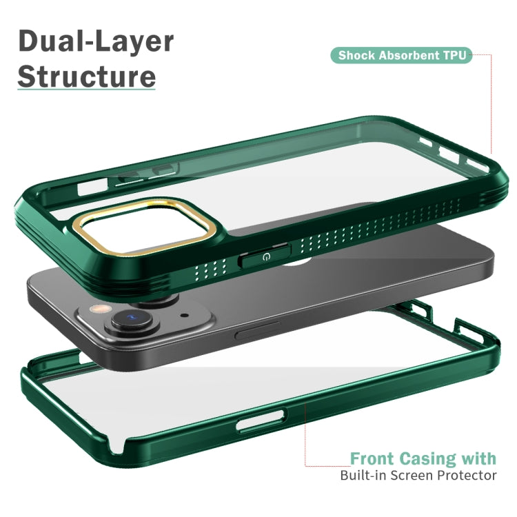 For iPhone 13 Pro C1 2 in 1 Shockproof TPU + PC Protective Case with PET Screen Protector