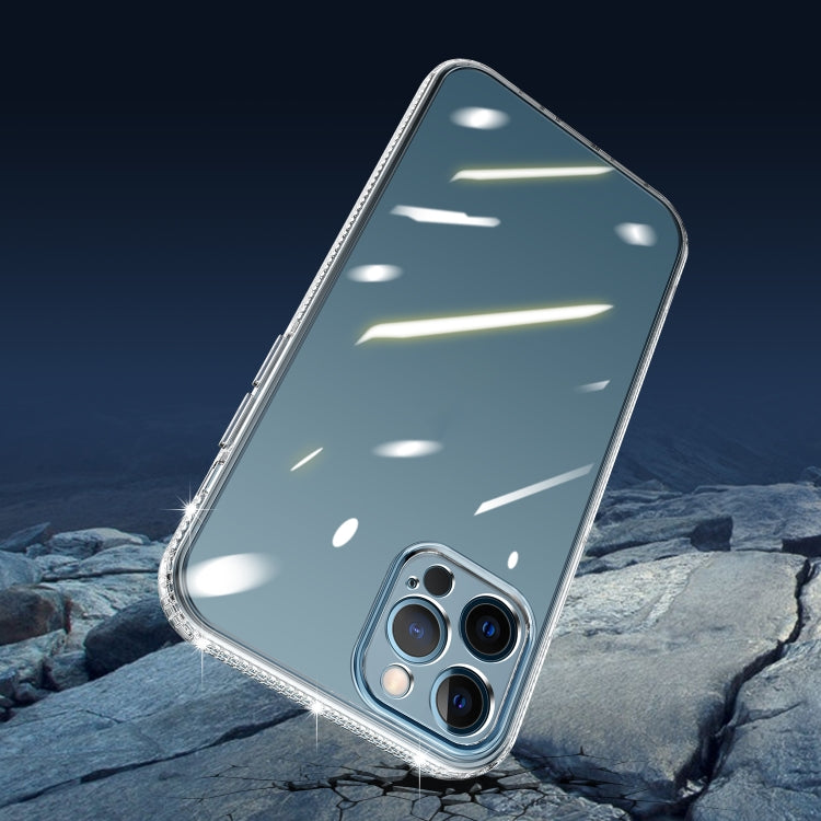 For iPhone 13 2mm Diamond Texture Side TPU Shockproof Case(Transparent)