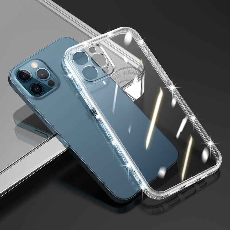For iPhone 13 Pro 2mm Diamond Texture Side TPU Shockproof Case (Transparent)