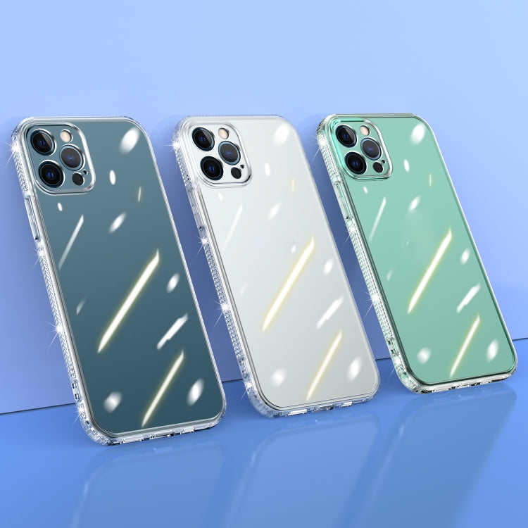 For iPhone 13 Pro 2mm Diamond Texture Side TPU Shockproof Case (Transparent)