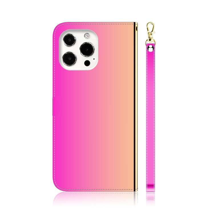 For iPhone 13 Pro Imitated Mirror Surface Horizontal Flip Leather Case with Holder & Card Slots & Wallet & Lanyard