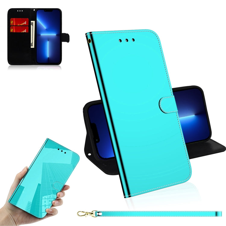 For iPhone 13 Pro Imitated Mirror Surface Horizontal Flip Leather Case with Holder & Card Slots & Wallet & Lanyard