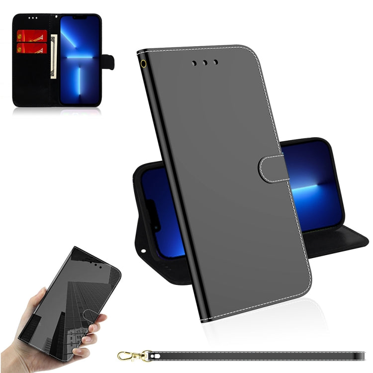 For iPhone 13 Pro Max Imitated Mirror Surface Horizontal Flip Leather Case with Holder & Card Slots & Wallet & Lanyard