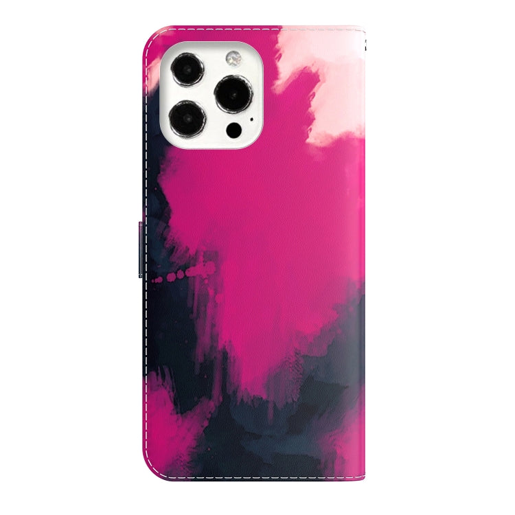 For iPhone 13 Pro Watercolor Pattern Horizontal Flip Leather Case with Holder & Card Slot & Wallet