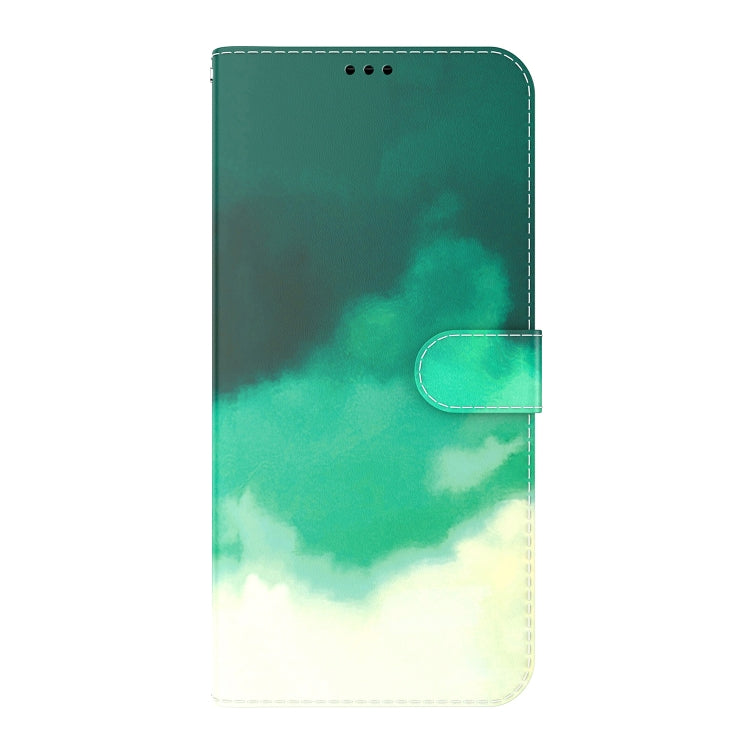 For iPhone 13 Pro Max Watercolor Pattern Horizontal Flip Leather Case with Holder & Card Slot & Wallet
