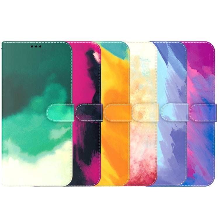 For iPhone 13 Pro Max Watercolor Pattern Horizontal Flip Leather Case with Holder & Card Slot & Wallet